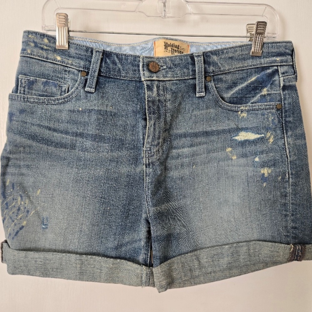 Anthropologie Holding Horses Cuffed Distressed Shorts - Size 28